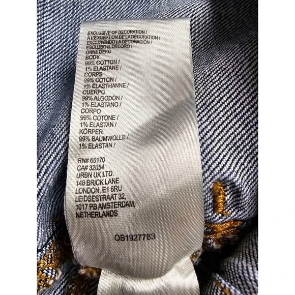 Pilcro the Wanderer High Rise Straight Utility Patch Pocket Jeans Blue 27 - Picture 6 of 9